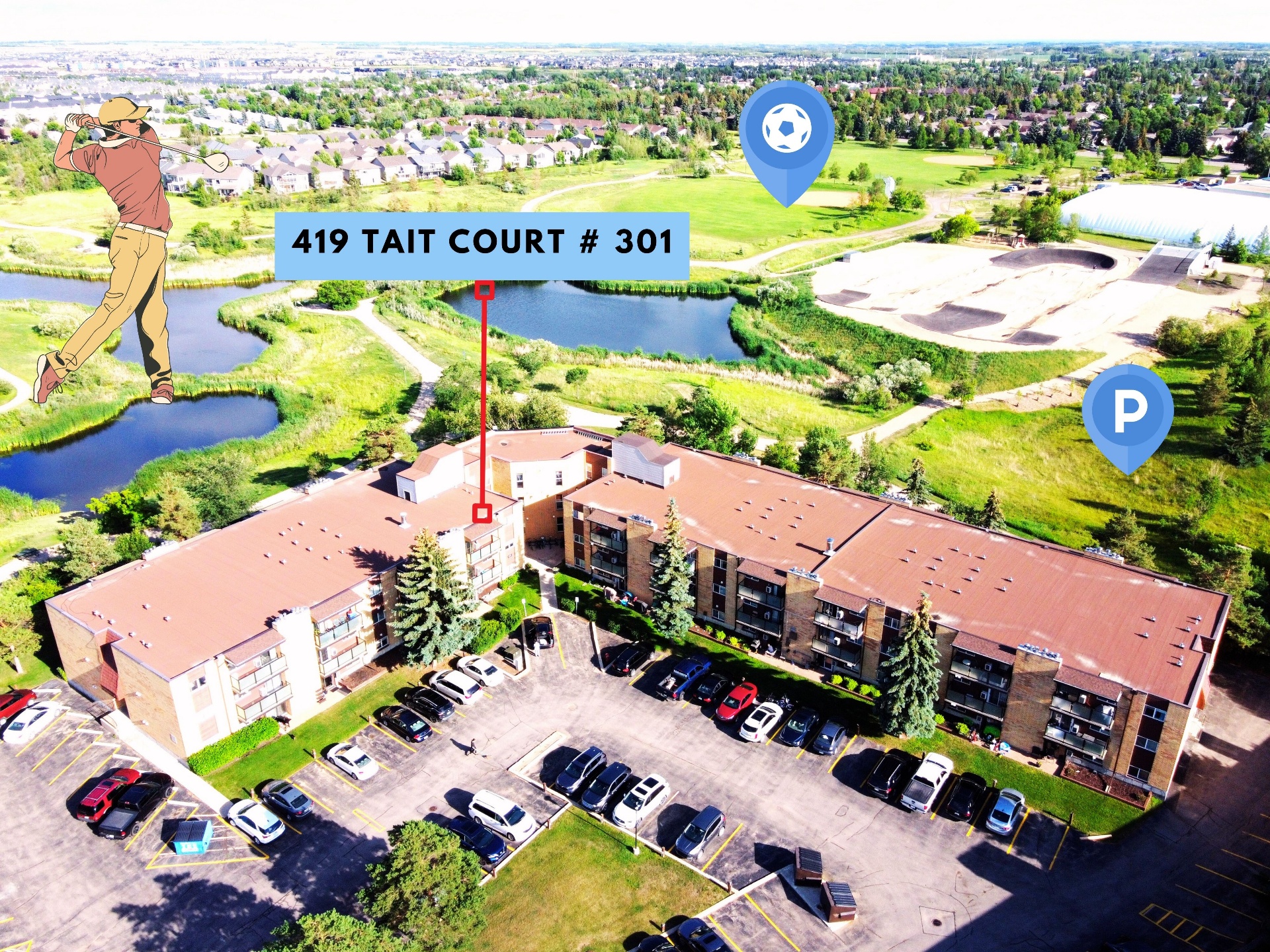 低价出售！Lakewood Civic Centre两房公寓出售·419 Tait Court # 301——林与唐地产 - 2